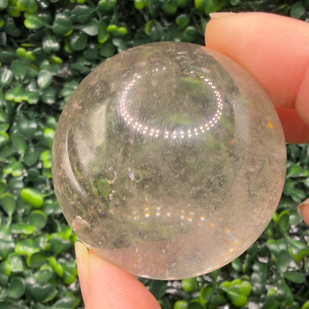 Incredible Clear Quartz Sphere w/ Huge Rainbow 55mm - Picture 5 of 9